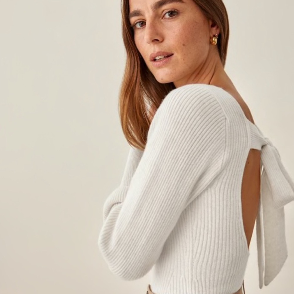 Reformation Open Back Sweater